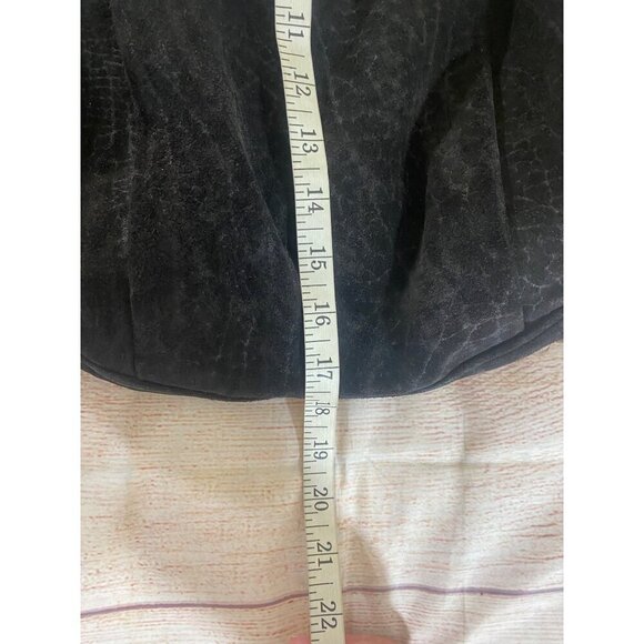 Alexander Wang Women's Black Suede Croc Embossed Hobo Bag - OS - Picture 8 of 14